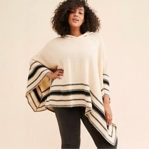 Anthropologie Callahan Denver Hooded Poncho sz 2x